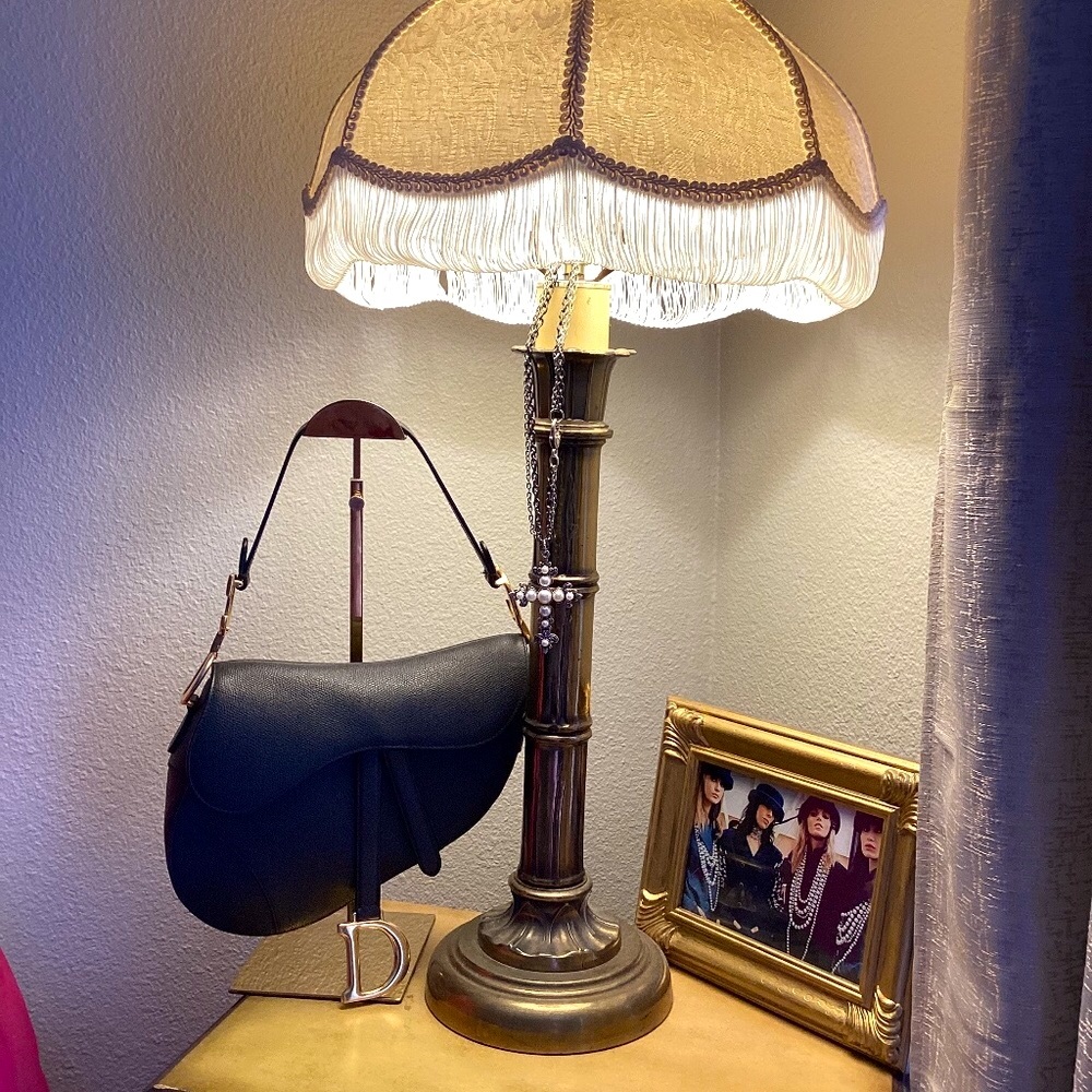 Christian dior medium saddle bag and straps.